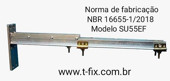 "Suportes T-FIX Código SU55EF: Aço Galvanizado para Evaporadoras Piso Teto de 12.000 a 90.000 BTUs (Normatizado NBR 16655/2018)"