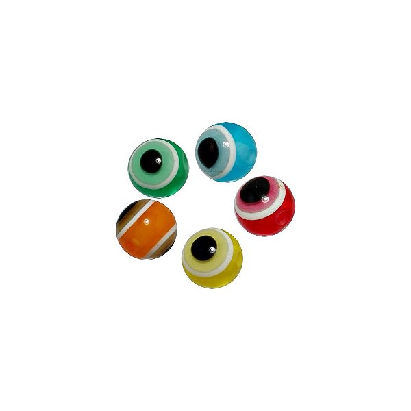 05-1026 - Pacote com 1000 Acrílicos Coloridos Olho Grego 8mm
