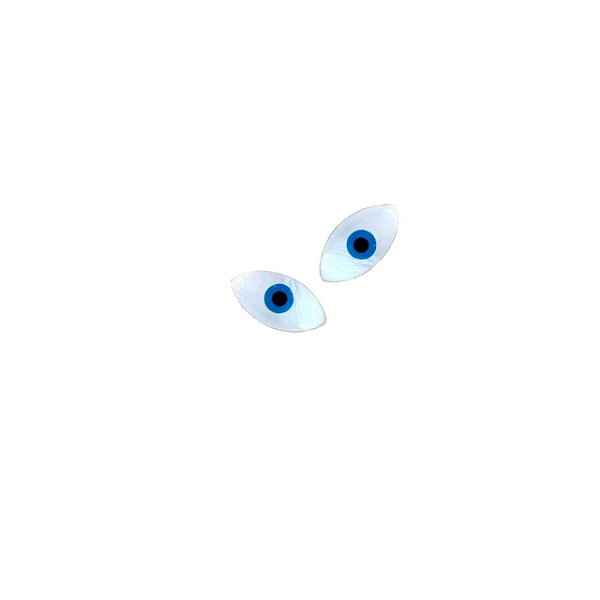 12-0273 Pacote com 50 Madrepérolas Olho Grego Azul Passante Oval 15mm x 8mm