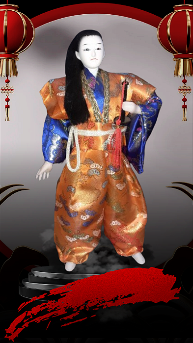 Boneco Samurai (Japonês) 30,0 cm