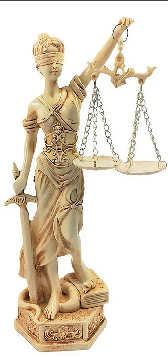 Dama Da Justiça cor Marfim 23.5cm