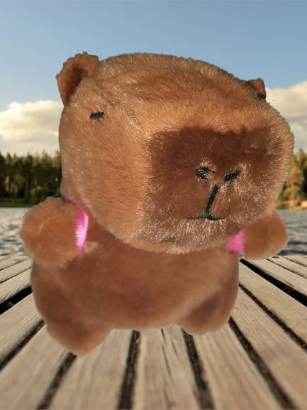 Capivara de Pelucia Chaveiro com Mochila Patrick