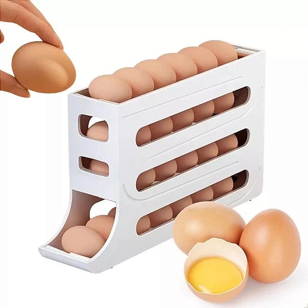 Bandeja Organizadora e Armazenamento De Ovos - 4 Camadas
