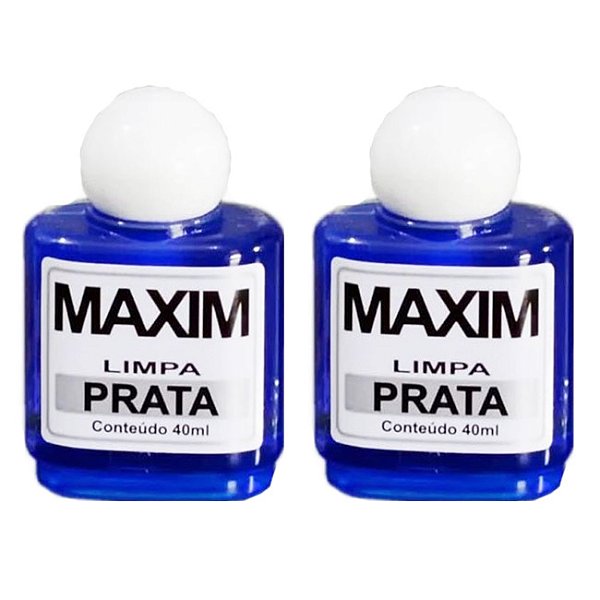 Kit 2 Limpa Prata 925 Maxim 40ml Original Liquido Polimento