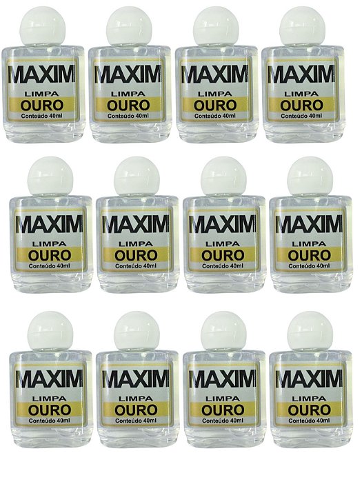 Kit 50 Limpa Jóias Verdadeiras Objetos Em Ouro Puro 18k Maxim 40ml Branco
