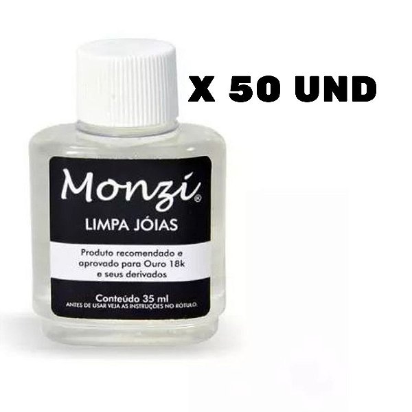 Kit 50 Limpa Jóias Alianças Ouro 18k Monzi 35ml Atacado Revenda