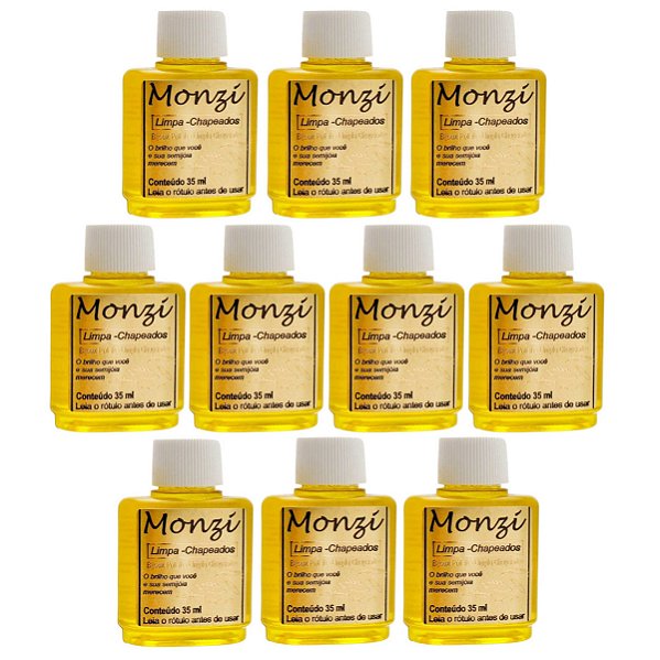 Kit 40 Limpa Chapeados Semijoias Folheados Banhados Ouro Prata Monzi 35ml Original Liquido Atacado