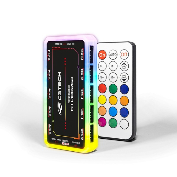 Controlador de Cooler Fan RGB FH-L100RGB C3Tech Gaming