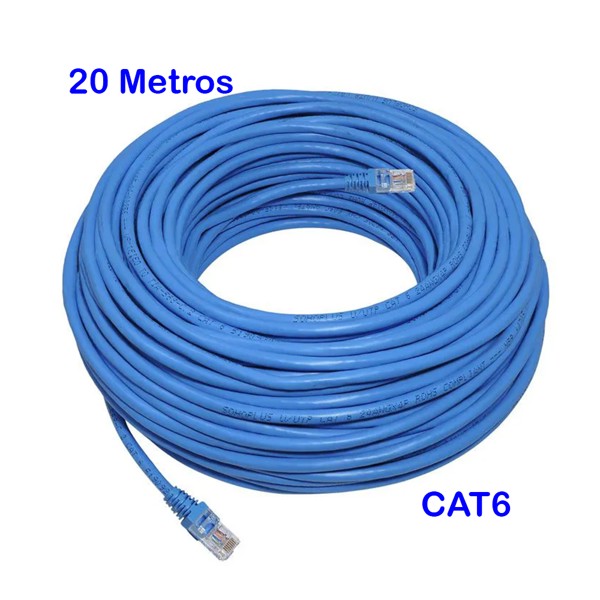 Cabo de Rede Patch Cord CAT6 - 20 Metros