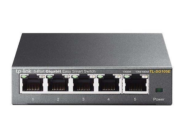 Switch Gigabit 05 Portas RJ45 (10/100/1000Mbps) Gerenciavel TP-Link TL-SG105E