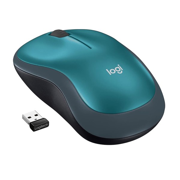 Mouse Sem Fio USB Logitech M185 Azul - 910-003636