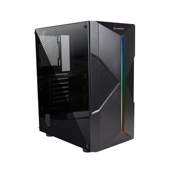 Gabinete Gamer Fortrek Holt Mid Tower RGB Preto