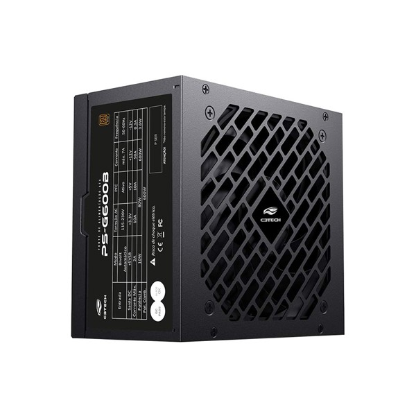 Fonte ATX 600W PS-G600B 80Plus Bronze C3Tech