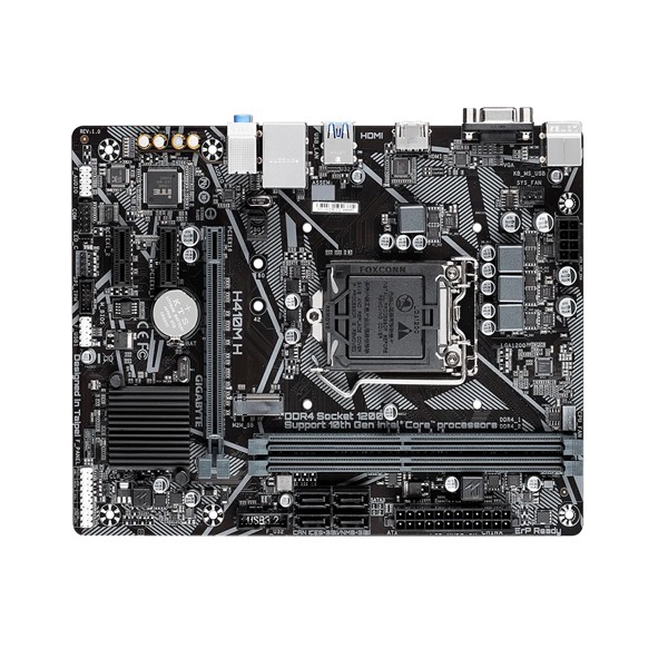 Placa Mae Intel LGA1200 - Gigabyte H410M-H, 10ªG, DDR4, Hdmi, Vga