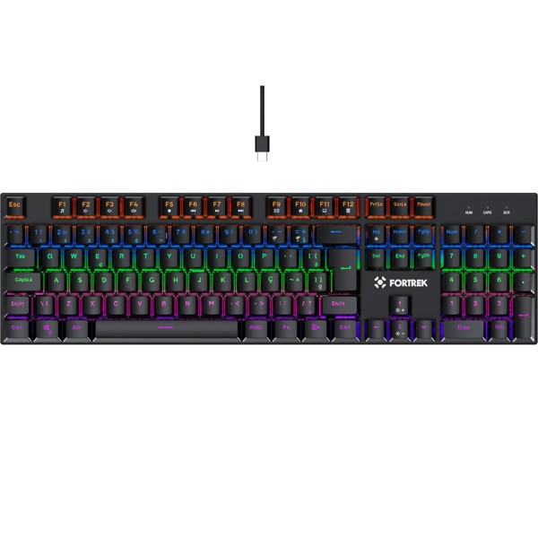 Teclado USB Mecanico Fortrek Gravity 100 Fullsized Switch Outemu Red Usb-C