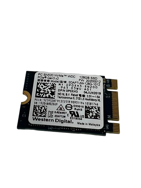 HD SSD 128GB M2 Nvme Western Digital PC SN520 - Pn: SDAPTUW-128G