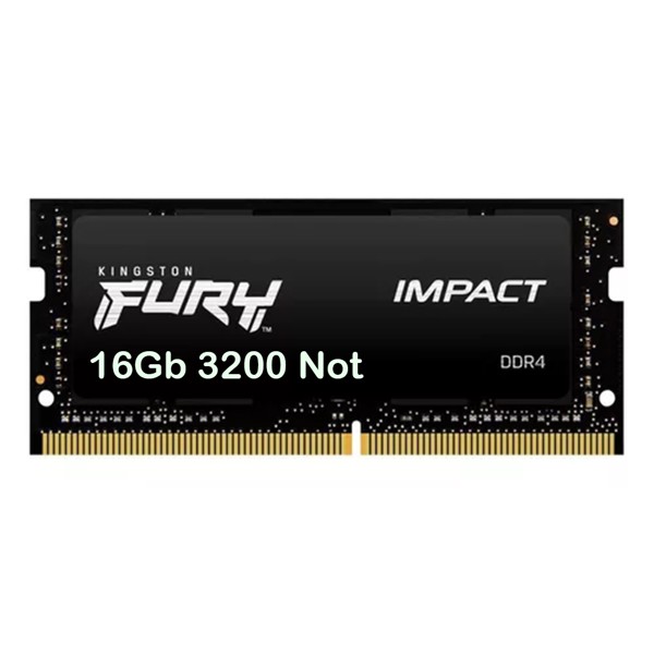Memoria para Notebook DDR4 16GB 3200Mhz Kingston HyperX Fury Black - KF432S20IB/16