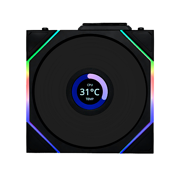 Fan Lian Li Uni Fan TL Wireless LCD 120 ARGB Reverse Blade Preto