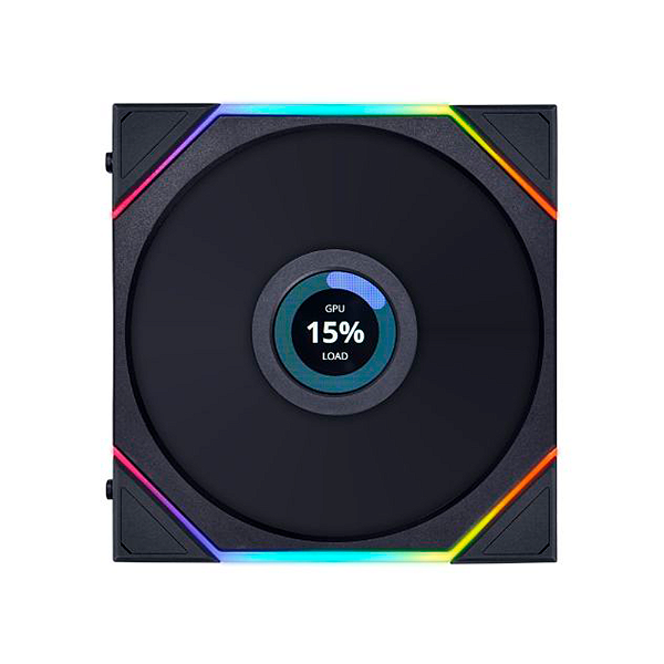 Fan Lian Li Uni Fan TL LCD Com Tela 120mm Reverse Blade RGB Preto