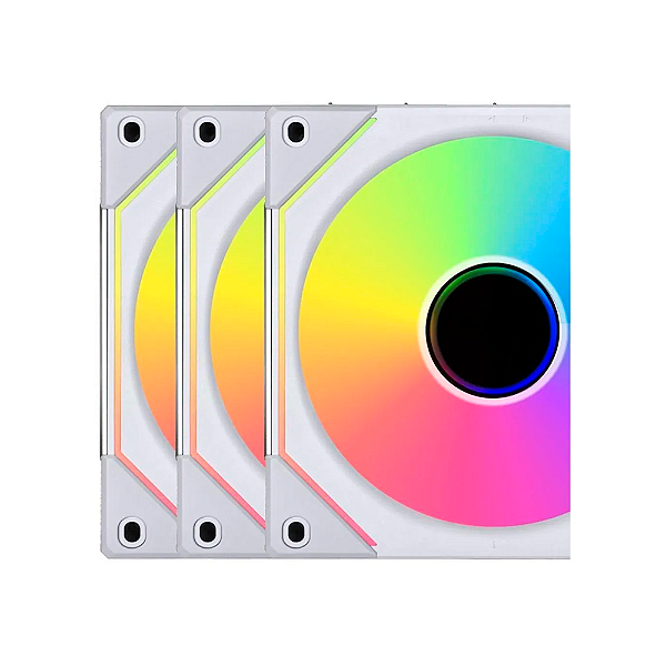 Kit 3 Fans Lian Li Uni Fan SL-INF 120mm RGB Branco