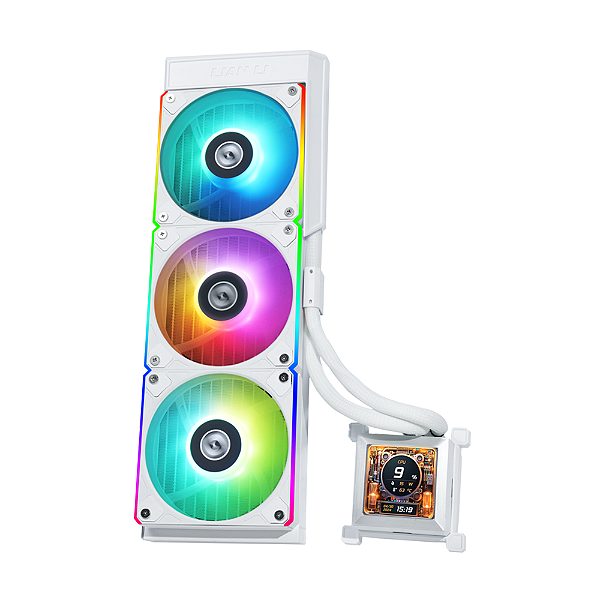 Water Cooler Lian Li Hydroshift 360R Tela LCD ARGB 360mm Branco