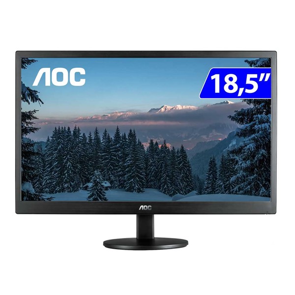 Monitor de 18.5" AOC HD (1366x768) 60hz 5ms Hdmi/Vga - E970SWHNL