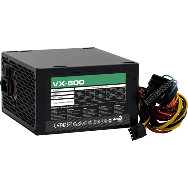 Fonte ATX Gamer Aerocool VX-600 600W Sem Cabo