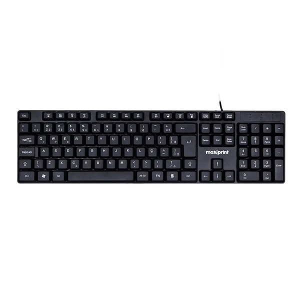Teclado USB Maxprint OfficeEasy Padrão Preto - 60000153