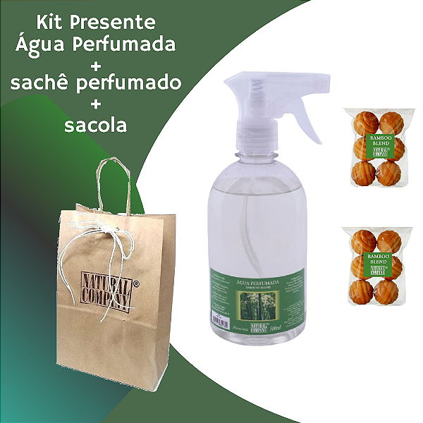 Kit Casa Cheirosa Bamboo Blend-1 Água Perf. 500 ml+12 Saches
