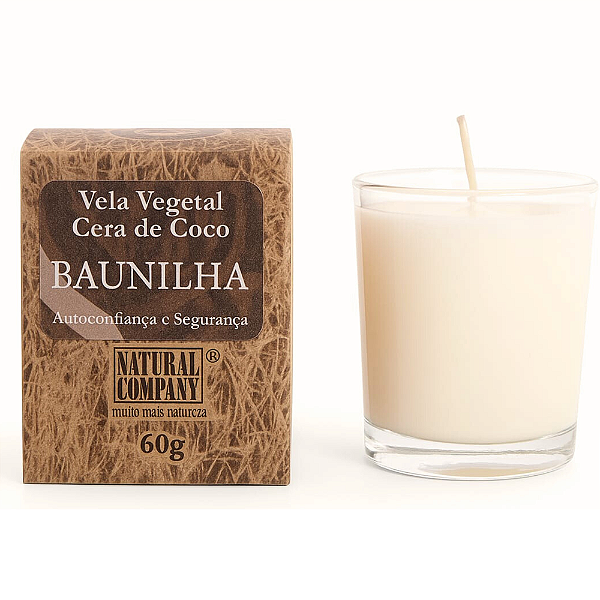 Vela Vegetal Cera de Coco 60 g - Baunilha