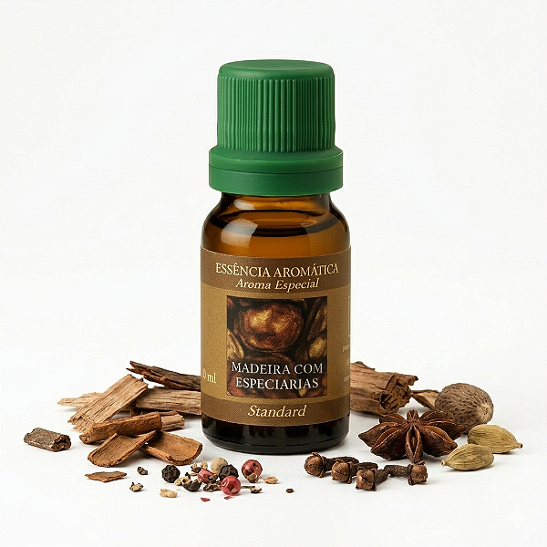 Essência Aromática Madeira com Especiarias Natural Company - 10ml