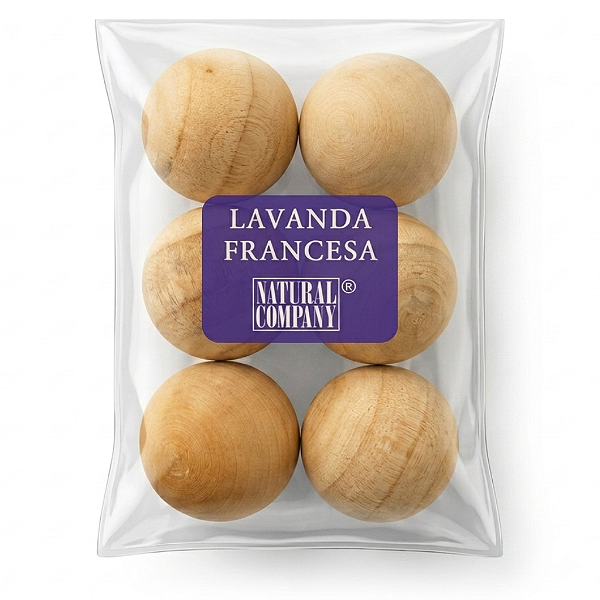 Sachê Perfumado de Madeira Lavanda Francesa | Aromatizador para Gavetas, Armários e Bolsas | 6 Unidades