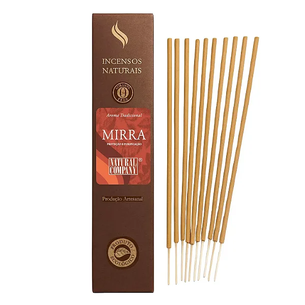 Incenso Natural Mirra Artesanal | 12 Varetas | Natural Company