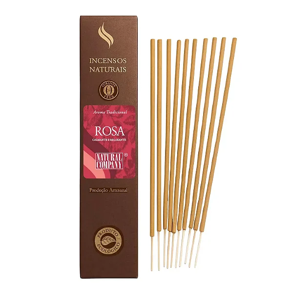 Incenso Natural Rosa Artesanal | 12 Varetas | Natural Company