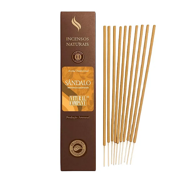 Incenso Natural Sândalo Artesanal | 12 Varetas | Natural Company