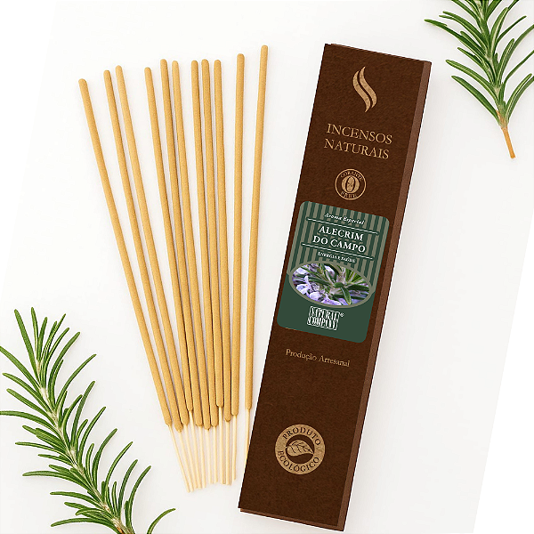 Incenso Natural Alecrim do Campo 12 Varetas/12 hs Exalando
