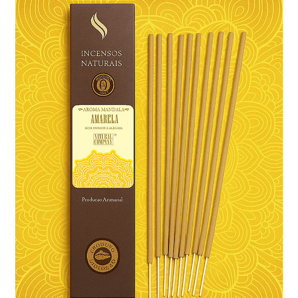 Incenso Natural Mandala Amarela 12 Varetas/12 hs Exalando