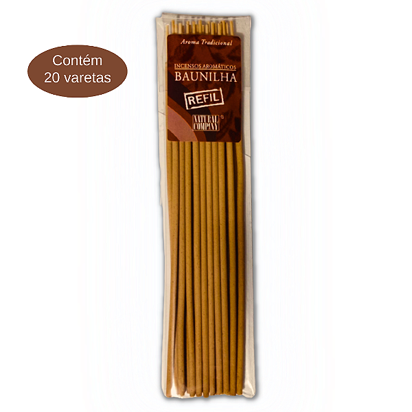 Incenso Natural Baunilha 20 Varetas/20 hs Exalando