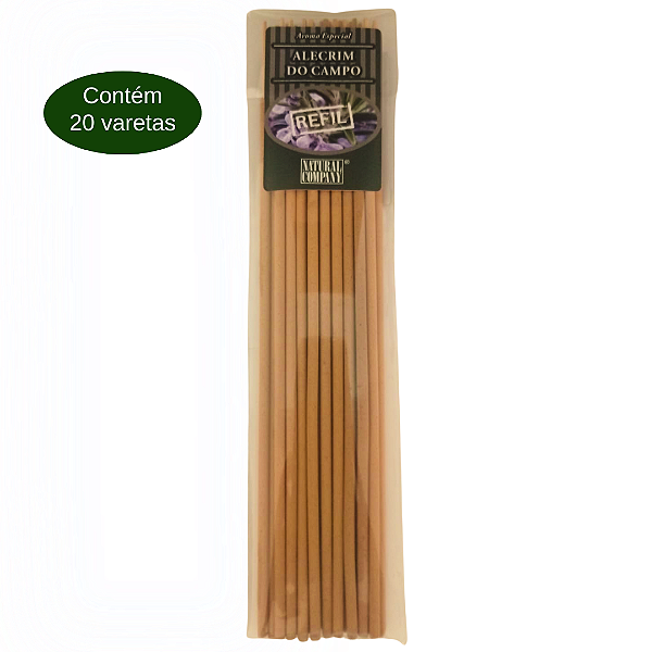 Incenso Natural Alecrim do Campo 20 Varetas/20 hs Exalando
