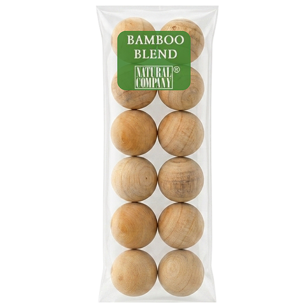 Sachês Perfumados Bamboo Blend Natural Company - 12 Bolinhas de Madeira