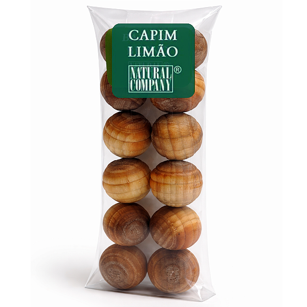 Sachês Perfumados Bolinhas de Madeira - Capim Limão c/12 bolinhas