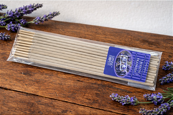 Incenso Natural Artesanal Lavanda Francesa - Refil 20 Varetas/20 hs Exalando