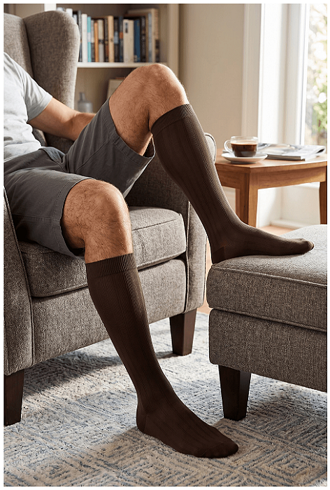 Meia Medi For Men, 20-30 mmHg, 3/4 Panturrilha - Marrom