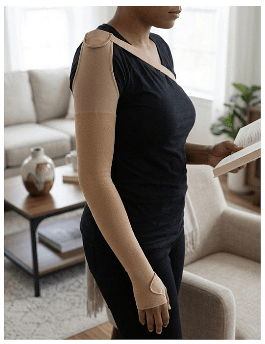 Braçadeira Venosan 30-40 mmHg com Metacarpo Cor: Bege