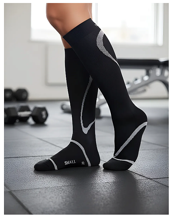 Meia Sigvaris Performance, 20-30 mmHg, cor: Preto