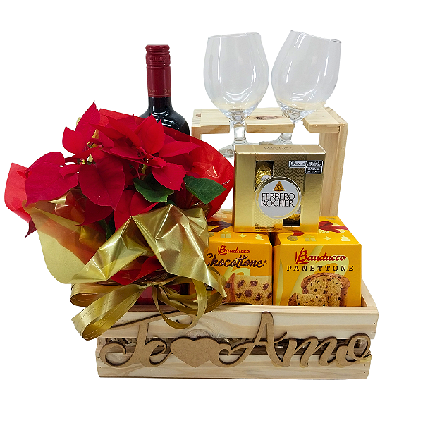 Baú Natal com Vinho