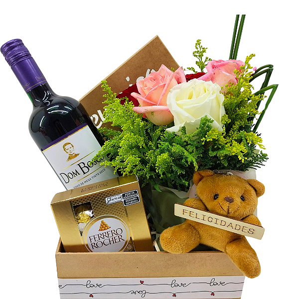 Caixa Vinho e Chocolate