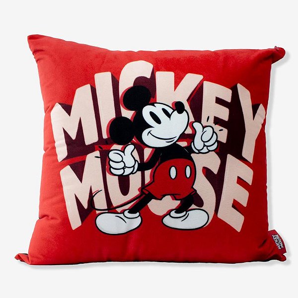 ALMOFADA FIBRA VELUDO 40X40CM MICKEY MOUSE