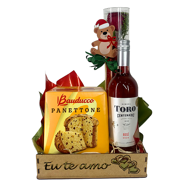 Bandeja de Natal com Vinho