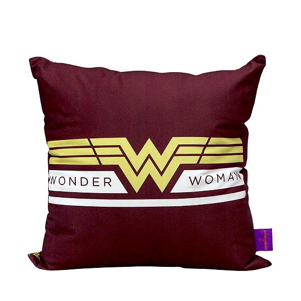 ALMOFADA FIBRA VELUDO 40X40CM MULHER MARAVILHA